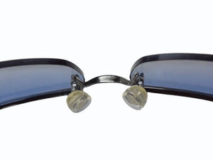 CHANEL シャネル リムレス サングラス 4093-B c.108/19 サイズ56□16 130 ブルー シルバー カラーレンズ 美品 中古 4b003368