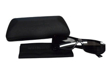 Load image into Gallery viewer, BALENCIAGA バレンシアガ SHIELD RECTANGLE サングラス ブラック プラスチック ロゴ アイウェア スクエア 99☐1-140 BB0080S シルバー金具 美品 中古 4b003371