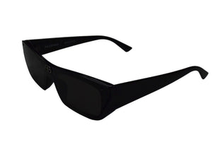 BALENCIAGA バレンシアガ SHIELD RECTANGLE サングラス ブラック プラスチック ロゴ アイウェア スクエア 99☐1-140 BB0080S シルバー金具 美品 中古 4b003371