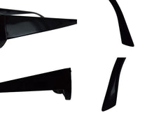Load image into Gallery viewer, BALENCIAGA バレンシアガ SHIELD RECTANGLE サングラス ブラック プラスチック ロゴ アイウェア スクエア 99☐1-140 BB0080S シルバー金具 美品 中古 4b003371