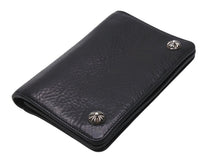 画像をギャラリービューアに読み込む, CHROME HEARTS クロムハーツ 2ジップ クロスボタンズ ブラック ヘビーレザー ウォレット 財布 レザー シルバー925 黒 美品 中古 4b003378 