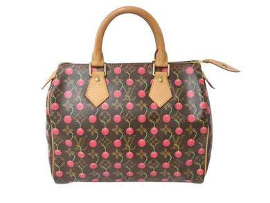 LOUIS VUITTON ルイヴィトン モノグラムチェリー スピーディ25 ハンドバッグ M95009 村上隆 ブラウン 美品 中古 4b003381