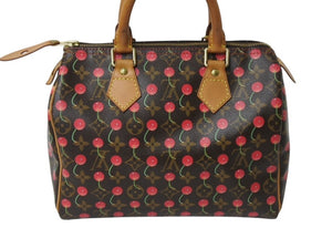 LOUIS VUITTON ルイヴィトン モノグラムチェリー スピーディ25 ハンドバッグ M95009 村上隆 ブラウン 美品 中古 4b003381