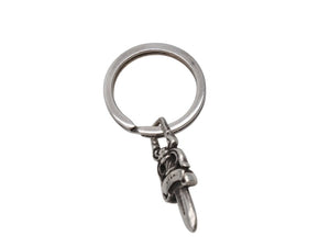 CHROME HEARTS クロムハーツ 約ダガー スプリットキーリング キーホルダー チャーム 重量10.9g シルバー925 良品 中古 4b003385 