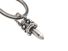 画像をギャラリービューアに読み込む, CHROME HEARTS クロムハーツ 約ダガー スプリットキーリング キーホルダー チャーム 重量10.9g シルバー925 良品 中古 4b003385 