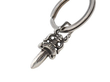 画像をギャラリービューアに読み込む, CHROME HEARTS クロムハーツ 約ダガー スプリットキーリング キーホルダー チャーム 重量10.9g シルバー925 良品 中古 4b003385 