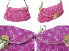 Load image into Gallery viewer, 極美品 LOUIS VUITTON ルイヴィトン ミニプリーティ ワンショルダーバッグ M95216 モノグラム デニム ピンク 中古 4b003394