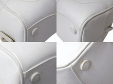 Load image into Gallery viewer, PRADA プラダ ハンドバッグ トライアングル ロゴ バッグ ホワイト サフィアーノレザー シルバー金具 美品 中古 4b003396