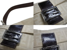 Load image into Gallery viewer, FENDI フェンディ マンマバケット ワンショルダーバッグ 33492 26424 003 キャンバス レザー アイボリー ブラウン 美品 中古 4b003397