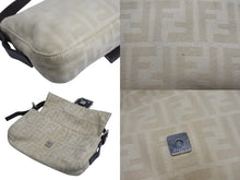 Load image into Gallery viewer, FENDI フェンディ マンマバケット ワンショルダーバッグ 33492 26424 003 キャンバス レザー アイボリー ブラウン 美品 中古 4b003397