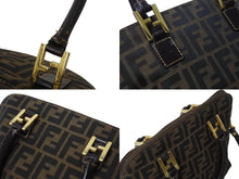Load image into Gallery viewer, FENDI フェンディ ズッカ柄 2WAY ハンドバッグ ブラウン キャンバス レザー 14967 ロゴ ショルダー ゴールド金具 鞄 美品 中古 4b003400