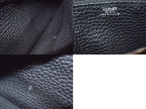 HERMES エルメス ドゴンGM 2つ折り長財布 ロングウォレット ◻︎K刻印 ドゴンデュオトゴ トリヨンクレマンス ブラック 良品 中古 4b003402