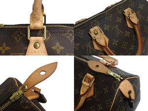LOUIS VUITTON ルイヴィトン スピーディー25 ハンドバック M41528 モノグラム PVC レザー ブラウン ゴールド金具 美品 中古 4b003404