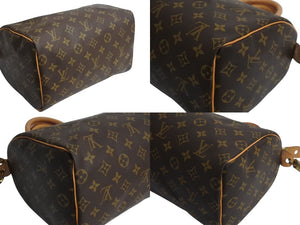LOUIS VUITTON ルイヴィトン スピーディー25 ハンドバック M41528 モノグラム PVC レザー ブラウン ゴールド金具 美品 中古 4b003404