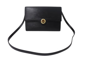 LOUIS VUITTON ルイヴィトン アルシュ ショルダーバッグ クラッチバッグ M52572 エピレザー ブラック ゴールド金具 美品 中古 4b003407