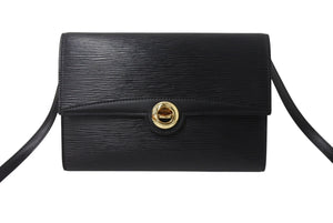 LOUIS VUITTON ルイヴィトン アルシュ ショルダーバッグ クラッチバッグ M52572 エピレザー ブラック ゴールド金具 美品 中古 4b003407