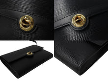Load image into Gallery viewer, LOUIS VUITTON ルイヴィトン アルシュ ショルダーバッグ クラッチバッグ M52572 エピレザー ブラック ゴールド金具 美品 中古 4b003407