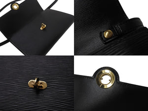 LOUIS VUITTON ルイヴィトン アルシュ ショルダーバッグ クラッチバッグ M52572 エピレザー ブラック ゴールド金具 美品 中古 4b003407