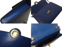 Load image into Gallery viewer, LOUIS VUITTON ルイヴィトン アルシュ ショルダーバッグ クラッチバッグ M52575 エピレザー ブルー ゴールド金具 良品 中古 4b003411