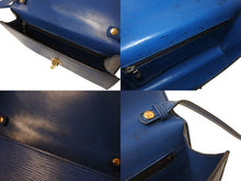 Load image into Gallery viewer, LOUIS VUITTON ルイヴィトン アルシュ ショルダーバッグ クラッチバッグ M52575 エピレザー ブルー ゴールド金具 良品 中古 4b003411