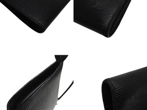 極美品 LOUIS VUITTON ルイヴィトン ポシェット アクセソワール アクセサリーポーチ エピ M52942 ブラック ゴールド金具 中古 4b003412