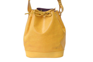 LOUIS VUITTON ルイヴィトン ノエ ショルダーバッグ エピレザー M44009 イエロー パープル ゴールド金具 良品 中古 4b003414