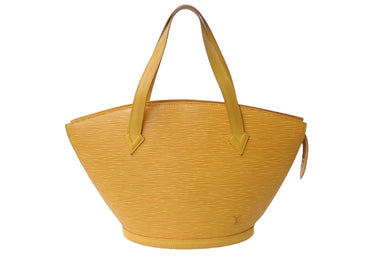 LOUIS VUITTON ルイヴィトン サンジャック ハンドバッグ M52269 エピ レザー イエロー ゴールド金具 美品 中古 4b003418