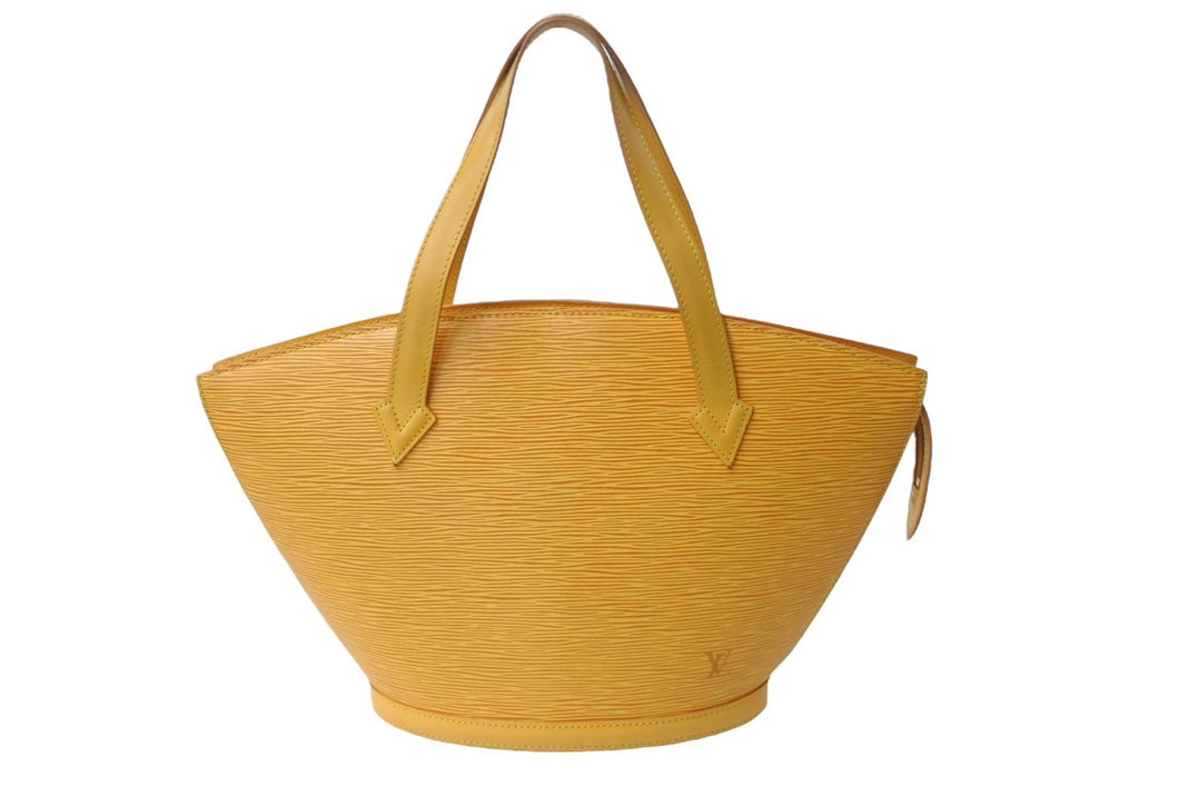 LOUIS VUITTON ルイヴィトン サンジャック ハンドバッグ M52269 エピ レザー イエロー ゴールド金具 美品 中古 4b003418