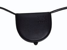Load image into Gallery viewer, 極美品 LOEWE ロエベ ヒールポーチ ミニ ショルダーストラップ付きコインケース 小物 スペイン製 レザー ブラック 中古 4b003421