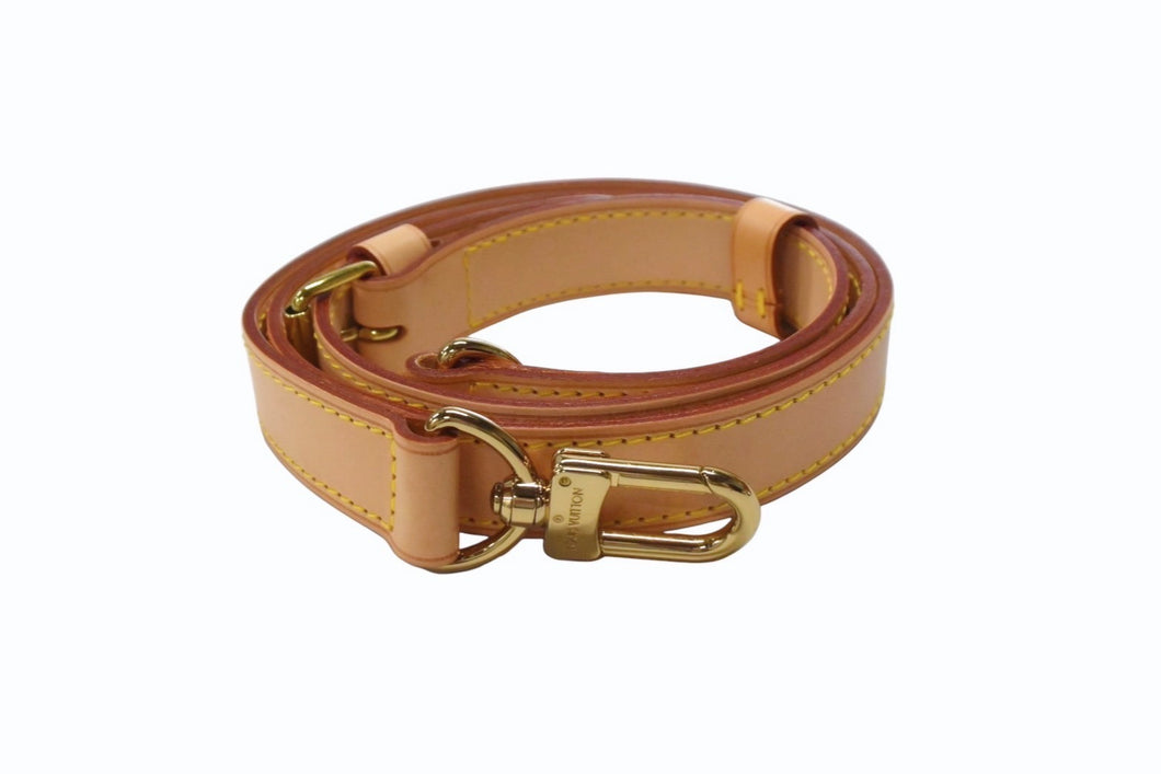 極美品 LOUIS VUITTON ルイヴィトン ショルダーストラップ ナチュラル ベージュ ヌメ革 ゴールド金具 中古 4b003422