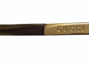 GUCCI グッチ GG柄 サングラス ブラウン アイウェアモニター GG1650 ゴールド金具 ティアドロップ 美品 中古 4b003423 