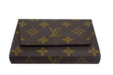 LOUIS VUITTON ルイヴィトン トランプ付きカードケース モノグラムキャンバス M58648 ブラウン ゴールド金具 美品 中古 4b003430
