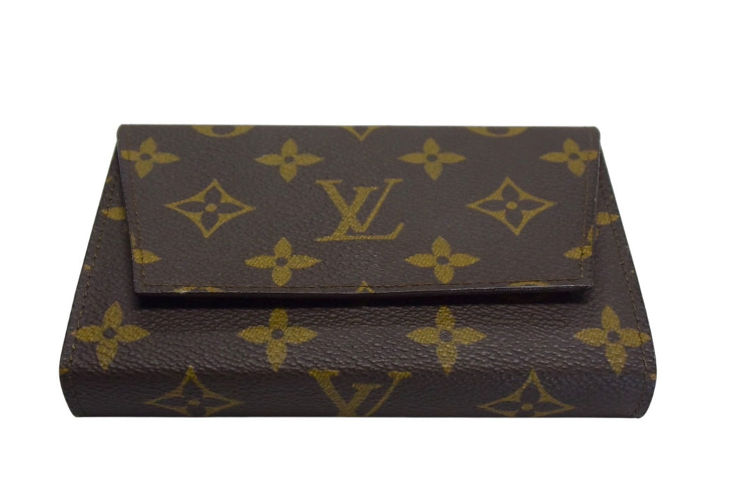 LOUIS VUITTON ルイヴィトン トランプ付きカードケース モノグラムキャンバス M58648 ブラウン ゴールド金具 美品 中古 4b003430