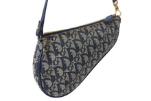 Load image into Gallery viewer, CHRISTIAN DIOR クリスチャンディオール トロッター サドルバッグ ワンショルダーバッグ サドルポーチ ネイビー 美品 中古 4b003431