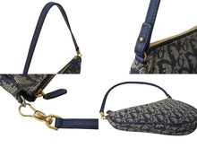 Load image into Gallery viewer, CHRISTIAN DIOR クリスチャンディオール トロッター サドルバッグ ワンショルダーバッグ サドルポーチ ネイビー 美品 中古 4b003431