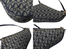 Load image into Gallery viewer, CHRISTIAN DIOR クリスチャンディオール トロッター サドルバッグ ワンショルダーバッグ サドルポーチ ネイビー 美品 中古 4b003431