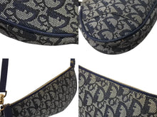 Load image into Gallery viewer, CHRISTIAN DIOR クリスチャンディオール トロッター サドルバッグ ワンショルダーバッグ サドルポーチ ネイビー 美品 中古 4b003431