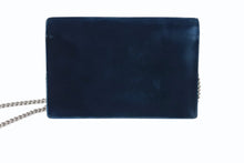 Load image into Gallery viewer, SAINT LAURENT サンローラン ケイト タッセル ベルベット チェーンウォレット 491521 ショルダーバッグ ラインストーン カサンドラロゴ グリーン 美品 中古 4b003446