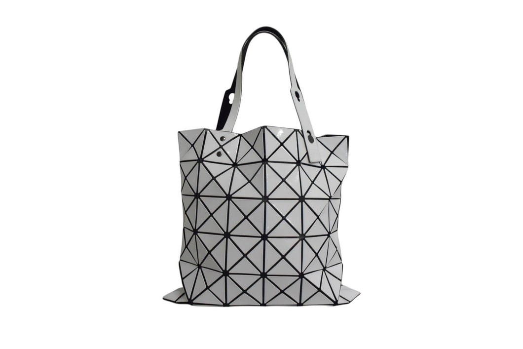 BAOBAO ISSEY MIYAKE バオバオイッセイミヤケ ロックマットトートバッグ BB55-AG053 ポリエステル PVC ホワイト 美品 中古 4b003447