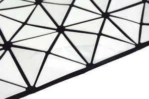BAOBAO ISSEY MIYAKE バオバオイッセイミヤケ ロックマットトートバッグ BB55-AG053 ポリエステル PVC ホワイト 美品 中古 4b003447