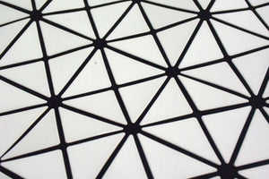 BAOBAO ISSEY MIYAKE バオバオイッセイミヤケ ロックマットトートバッグ BB55-AG053 ポリエステル PVC ホワイト 美品 中古 4b003447