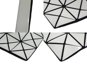BAOBAO ISSEY MIYAKE バオバオイッセイミヤケ ロックマットトートバッグ BB55-AG053 ポリエステル PVC ホワイト 美品 中古 4b003447
