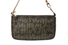 Load image into Gallery viewer, LOUIS VUITTON ルイヴィトン ポシェットアクセソワールモノグラムグラフィティ M92191 ハンドバッグ カーキ 美品 中古 4b003454
