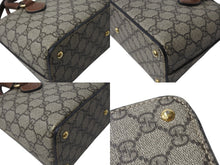 Load image into Gallery viewer, GUCCI グッチ 2WAYバッグ ハンドバッグ ショルダーバッグ GGスプリームキャンバス レザー ブラウン ベージュ 美品 中古 4b003455