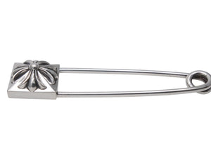 極美品 CHROME HEARTS クロムハーツ SAFETY PIN XL 約セーフティピン 重量58.2g 2010/.925刻印 ピラミッド CHプラス 中古 4b003467 