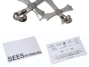 CHROME HEARTS クロムハーツ ラージCHクロス ウィベイル ペンダントトップ チャーム 重量約43.5g STERLING刻印 美品 中古 4b003471 