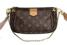 Load image into Gallery viewer, LOUIS VUITTON ルイヴィトン ミュルティ ポシェット アクセソワール ショルダーバッグ M44840 モノグラム ブラウン ピンク 美品 中古 4b003475