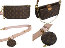 Load image into Gallery viewer, LOUIS VUITTON ルイヴィトン ミュルティ ポシェット アクセソワール ショルダーバッグ M44840 モノグラム ブラウン ピンク 美品 中古 4b003475