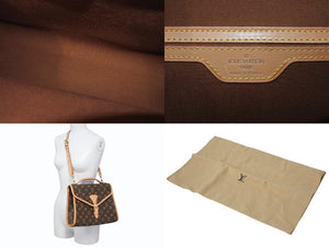 極美品 LOUIS VUITTON ルイヴィトン ショルダーバッグ ハンドバッグ 2way ベルニア M51122 モノグラムキャンバス レザー ブラウン 中古 4b003479
