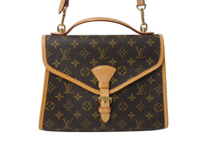 極美品 LOUIS VUITTON ルイヴィトン ショルダーバッグ ハンドバッグ 2way ベルニア M51122 モノグラムキャンバス レザー ブラウン 中古 4b003479